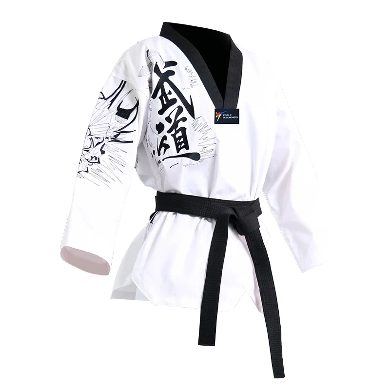 Martial Arts Tkd Taekwondo  V-neck Adult Taekwondo Master Uniform For Professional Training Uniform TU-0036