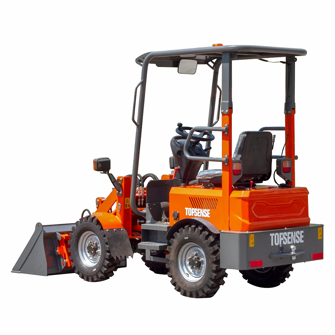 TSD604 4 wheel drive mini front end shovel snow bucket electrical loader 0.4ton battery small for sale