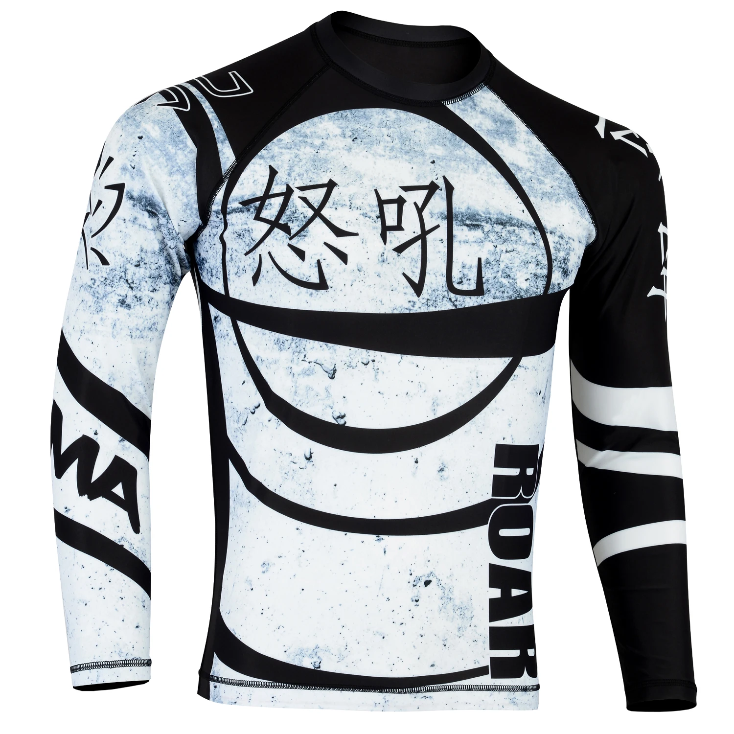 UPF 50+ Long Sleeve Rashguard Gym Compression Shirt for Beach & Swimming UV Resistant Fabric