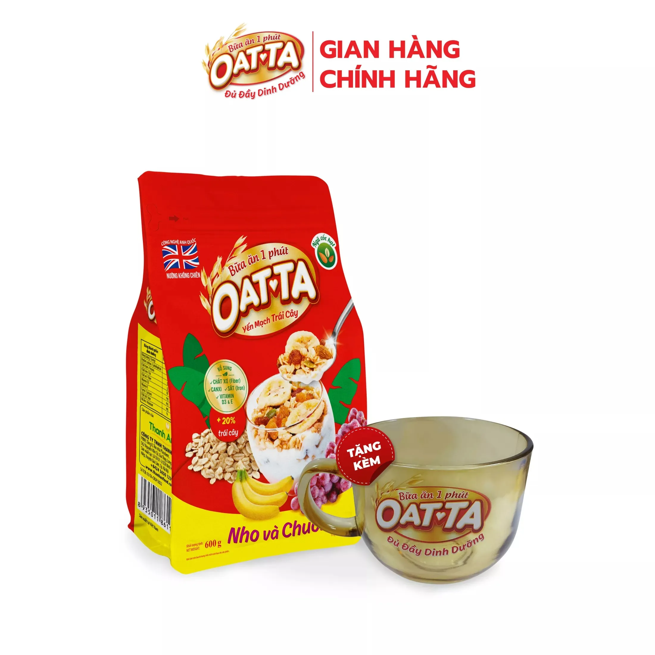 OATTA Granola with dried Banana & Raisin Healthy Fresh Nutritious Style from Vietnam Factory Wholesale