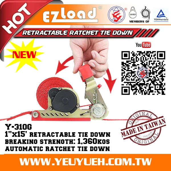 Self Retractable Ratchet Tie Down