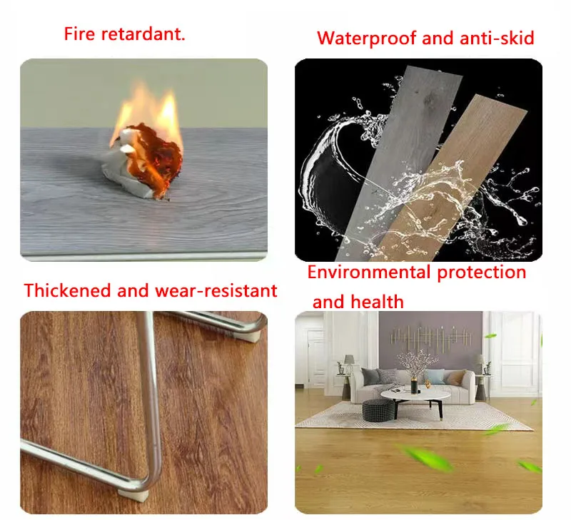 Best Sellers Clear texture Rigid Core click lock pvc vinyl plastic spc flooring tiles