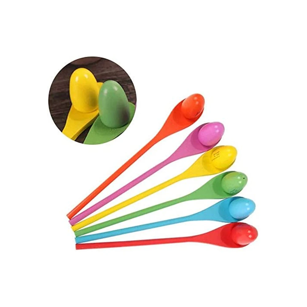Excellent Egg Spoon Race Game Sets Kids Balance Training Toy Plastic Egg Spoon Balance Game