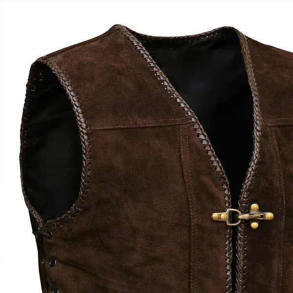 100% Genuine Suede Leather Vest For Men and Women Biker Leather Vest Quick Dry Men Fashion Style Leather Vest.