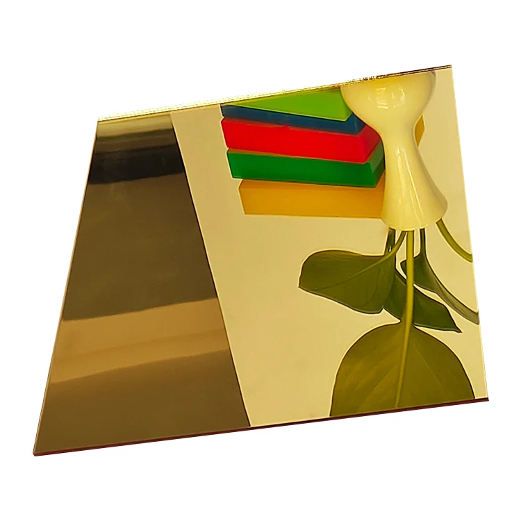 Wholesale 1-10mm Thick 4ftx8ft Gold Mirror Plastic PMMA Acrylic Sheets Custom