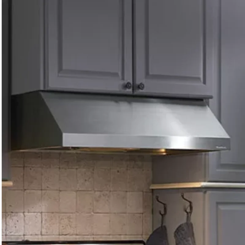 Wall Mount Range Hood with Ducted Convertible Ductless Ceiling Chimney-Style Stove Vent, LEDs Light