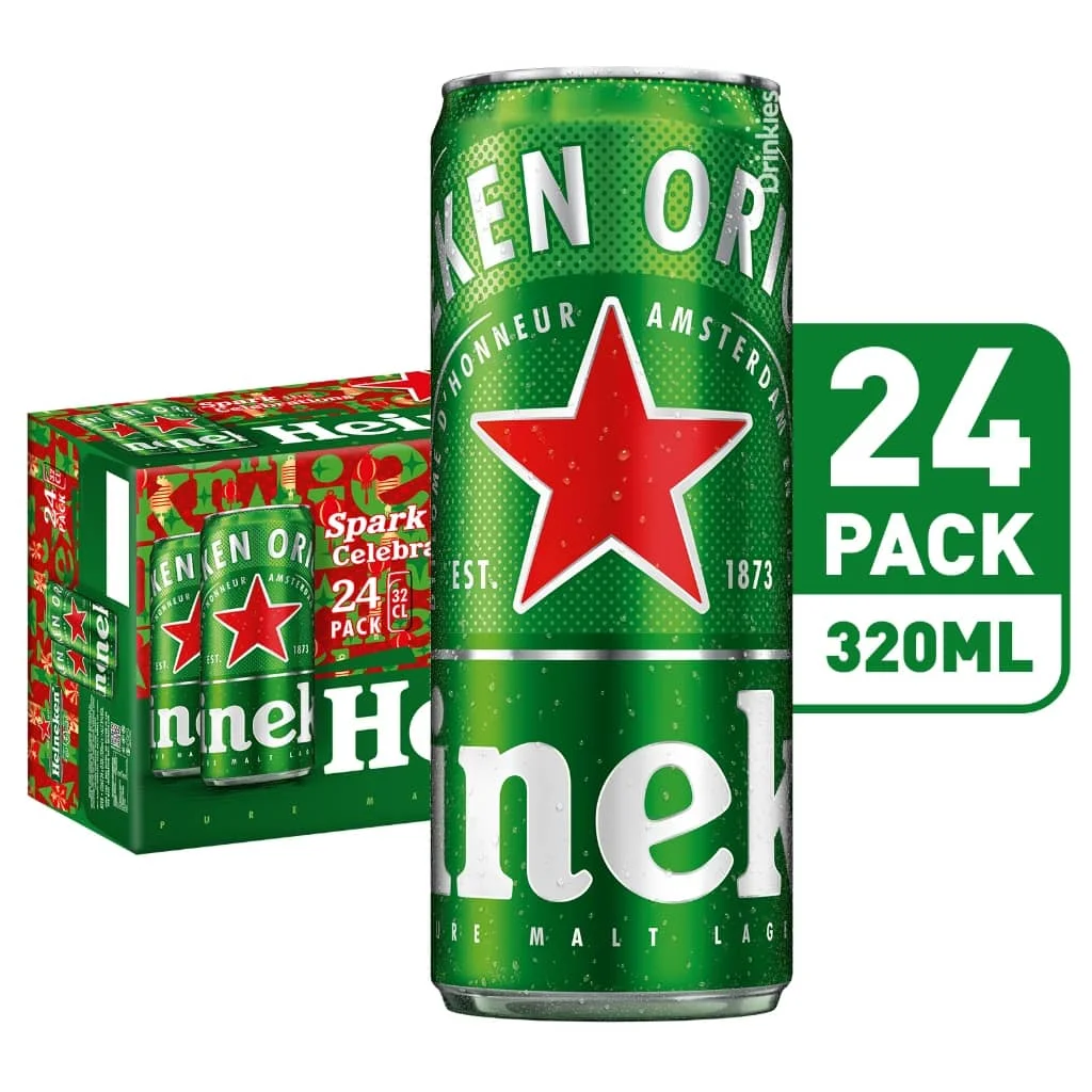 Более крупное пиво Heineken дополнительное 330 мл 355 коробка и картонная упаковка цена