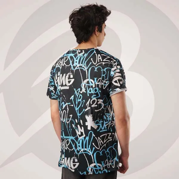 Men Athletic Top Activewear Printed Tee Shirt Running Clothes Light weight Gym Sports Quick Dry Custom Printed T-shirts