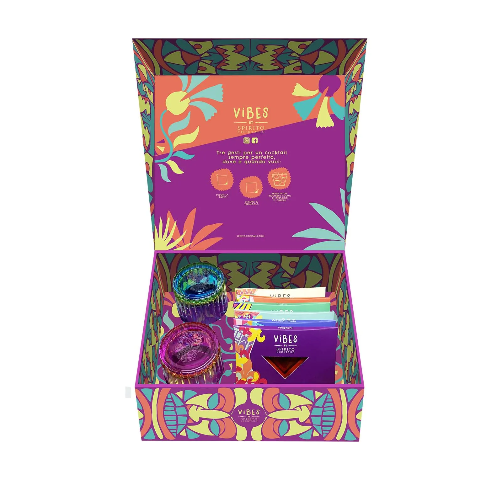 Красочный готовый к употреблению коктейль итальянский высококачественный с calaveras мексиканский стакан, идея подарка