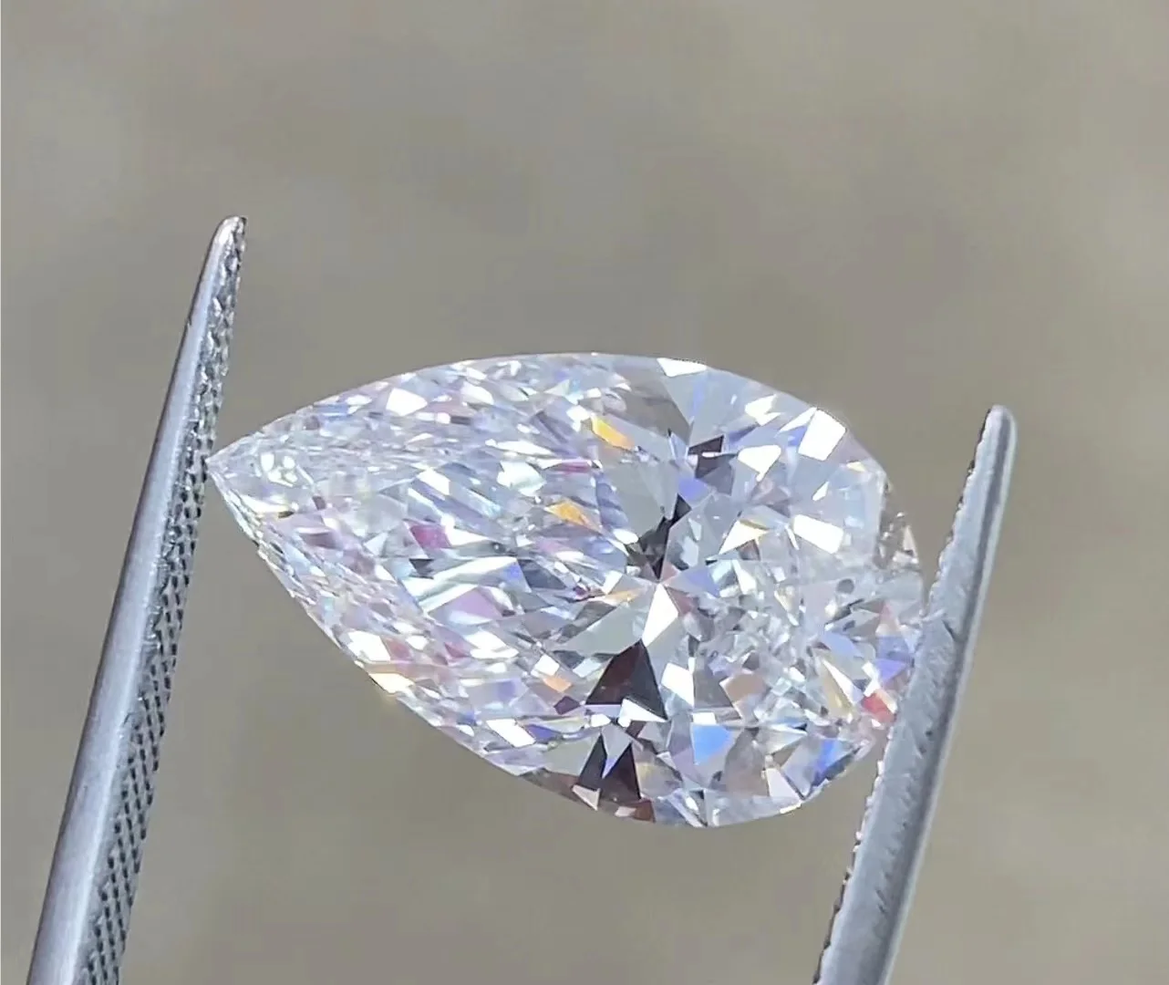 From CHINA Diamond Stone High Quality White Diamond 5 carat created Diamond Price Per Carat Lab D F VS Pear Loose Jewelry