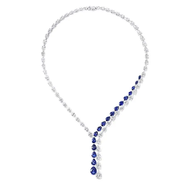 Anant Gems New fashion fine jewelry 925 sterling silver 18k gold plated lab grown diamond custom chain heart necklaces for women