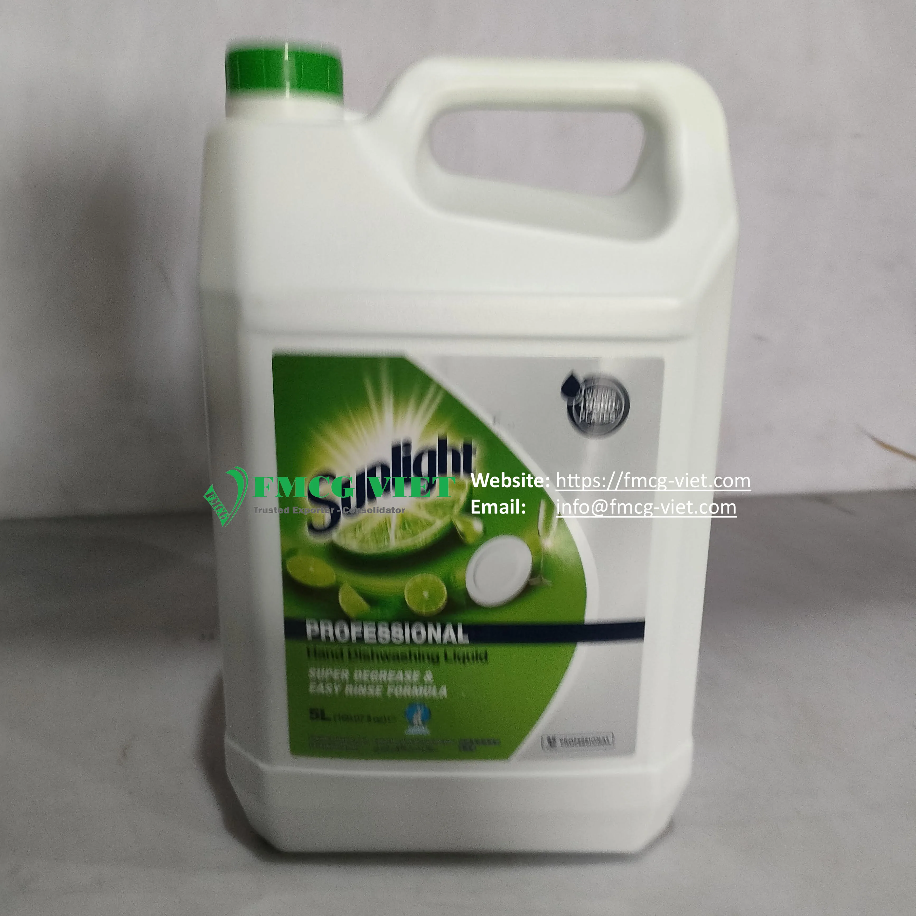 Wholesale Sunlight Professional Hand Dishwashing Liquid Lime 5L/ Kitchen Cleaning Liquid Vietnam