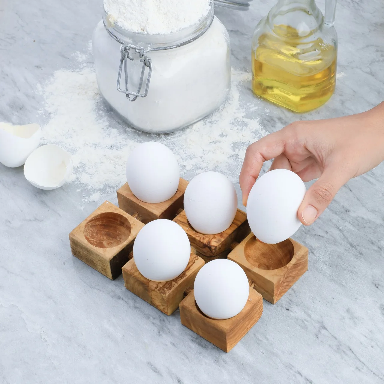 Wooden Egg Holder - Hot Selling Egg Holder handmade from Olive Wood - Novelty Egg Holder