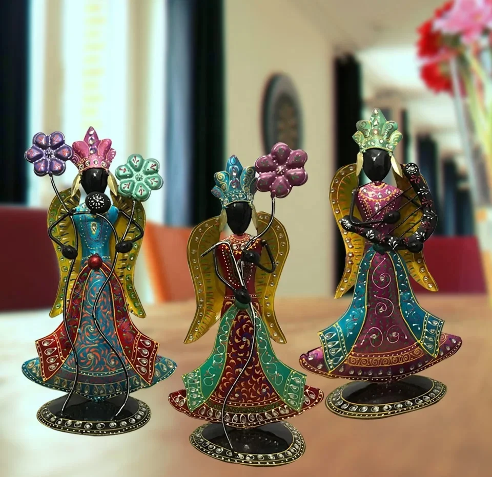 Indian  handicraft  Wholesale factory price Fairy Angel Figurine Showpiece ( Set Of 3  ) For Home Decor /Gifts