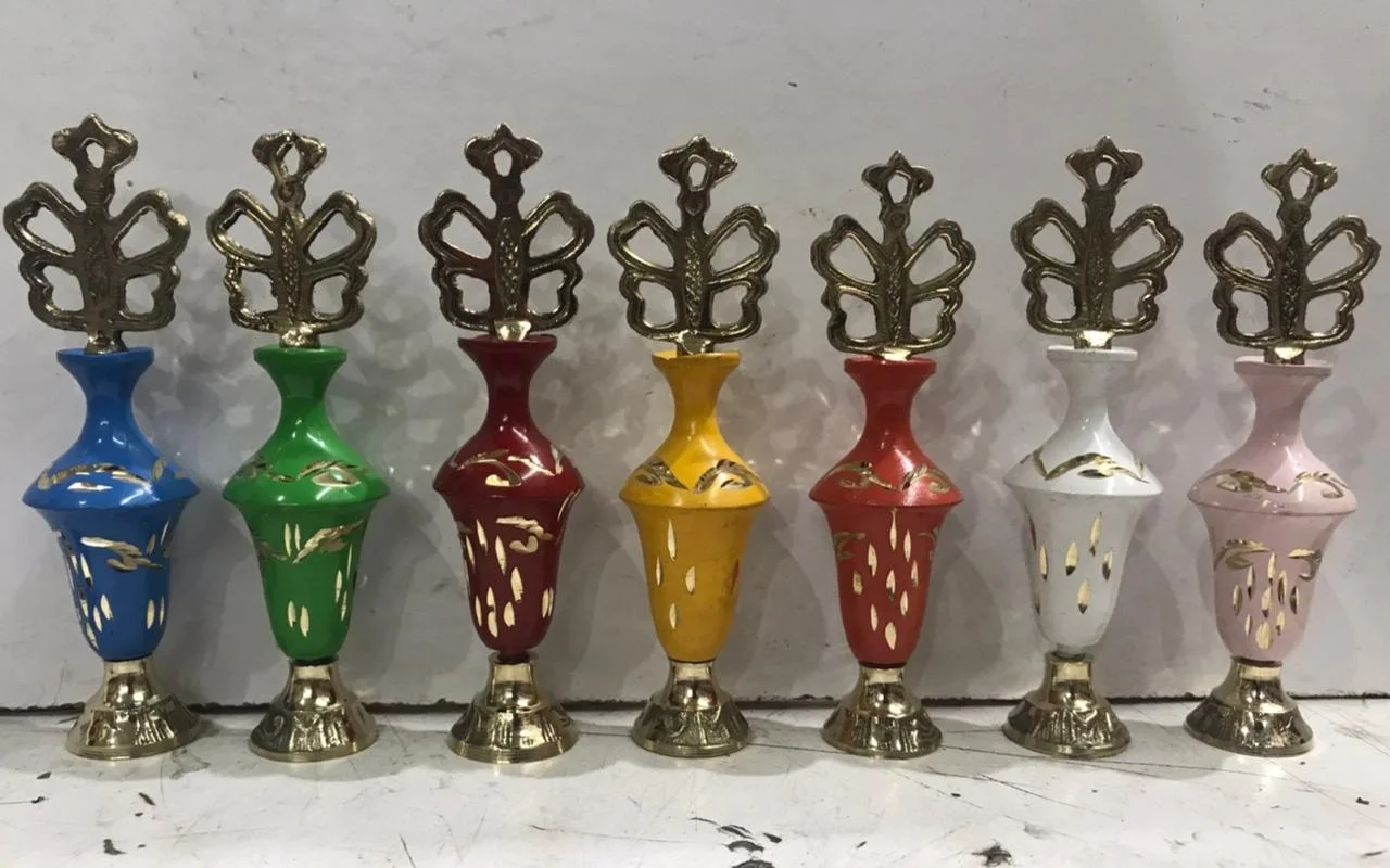 Brass Designs Eye Liner Box Surme Dani Pots Women Makeup Design Natural Eye Powder Storage Shiny Silver Pots d