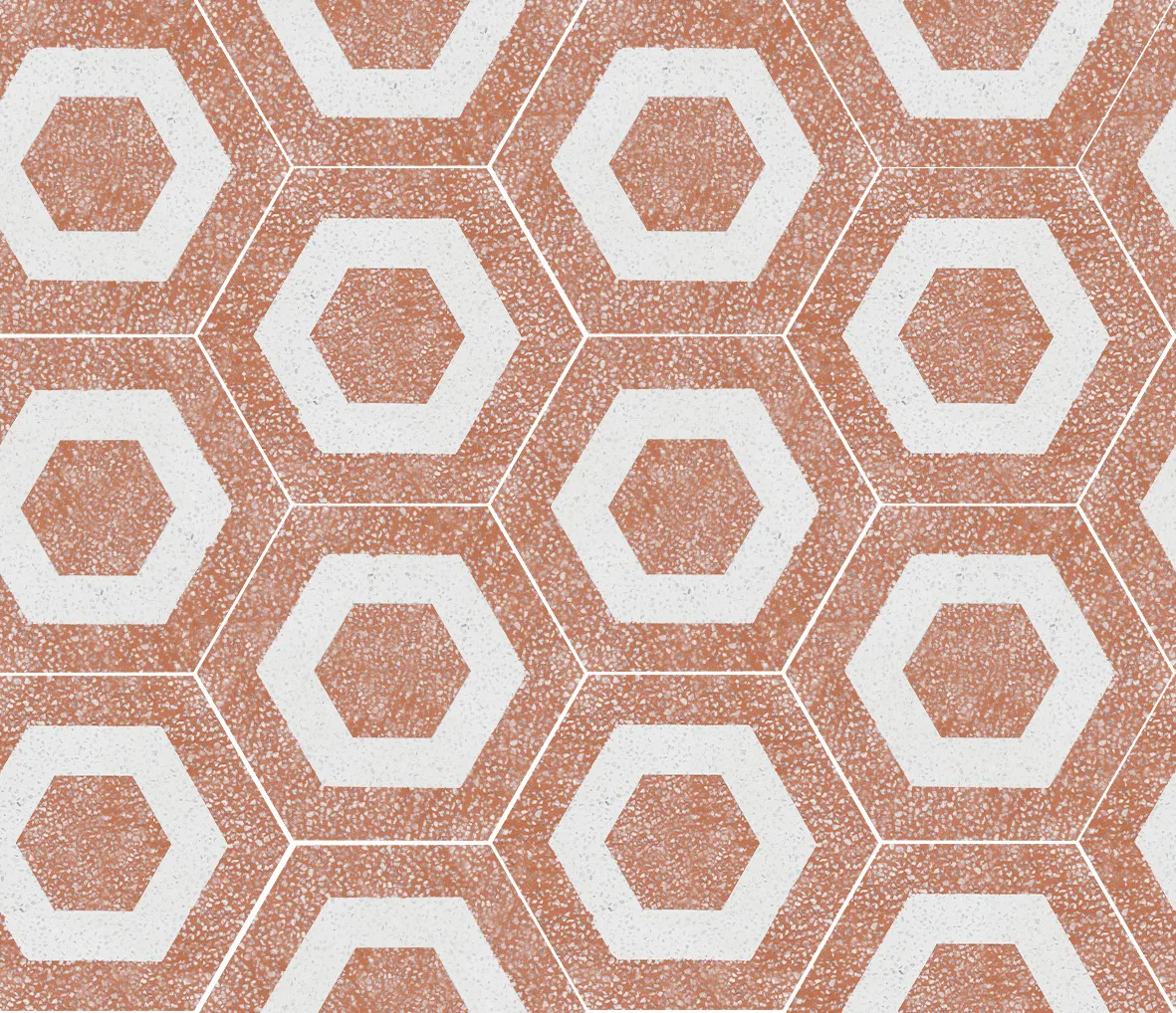 Terrazzo encaustic cement tiles hexagon VTH23-005-T03
