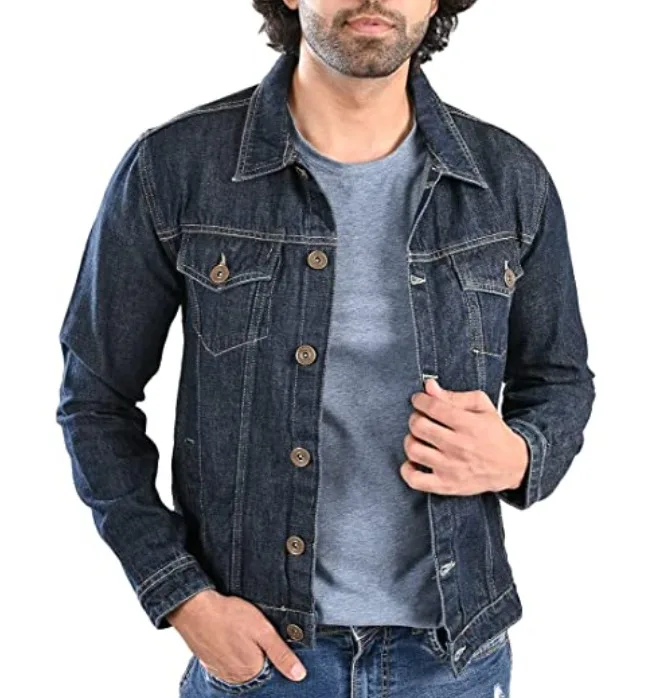 Very Stylish Fashionable 100% Cotton Denim Jacket Casual Workwear Custom Denim Jackets Boys Cheap Price Jacket From Bangladesh