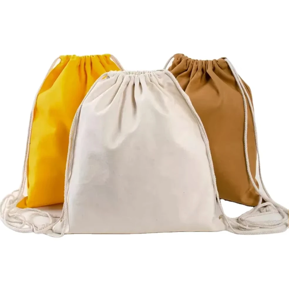 Wholesale Customized Promotional Polyester Nylon Drawstring 30cm Shop And Backpack Draw String Bags