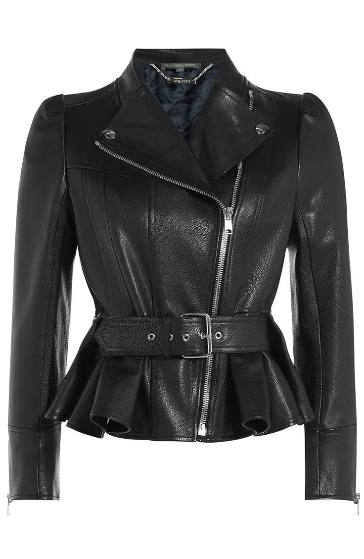 Best Quality Motorcycle Leather Women Bomber Jackets Custom Color Custom Logo