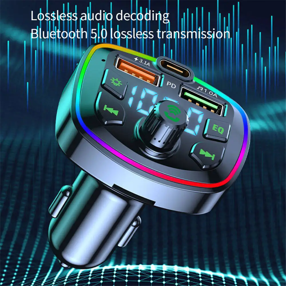 Top Seller QC 3.0 Fast Charging Dual USB Car Mobile Phone Charger Fm Transmitter Car MP3 Player