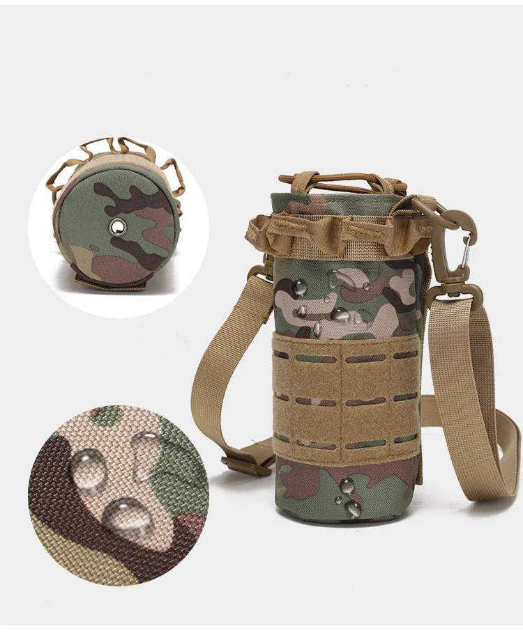 Outdoor Tactical Molle System Waist Hanging Convenient Water Bottle Bag For Bicycle Mountaineering Hiking Camping