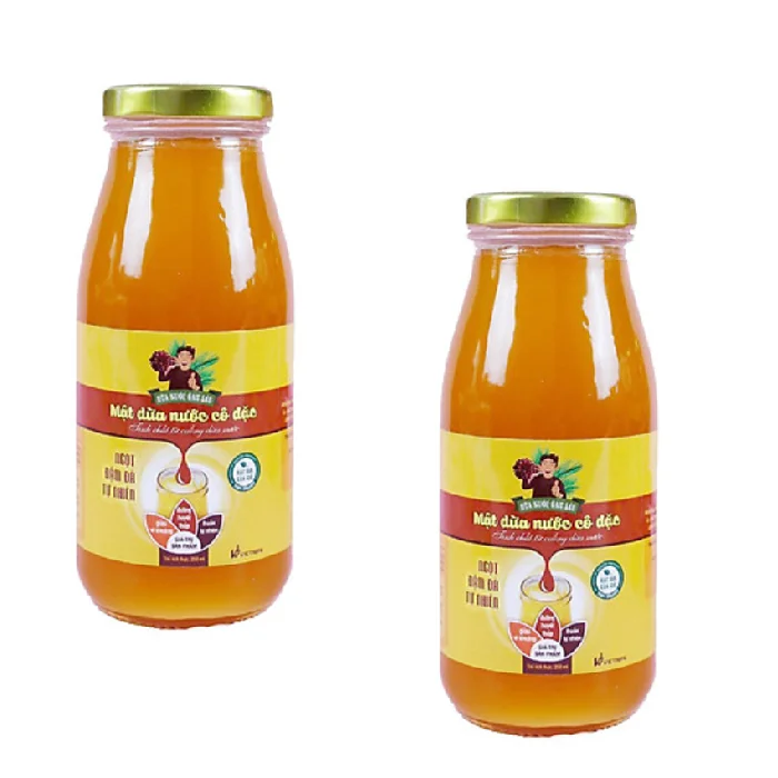 250ml Jar Original Cheap Mellow Flavor Yellow Color Refined Liquid Form Healthy Mild Sweet Condense Sugar Type Nipa Palm Syrup