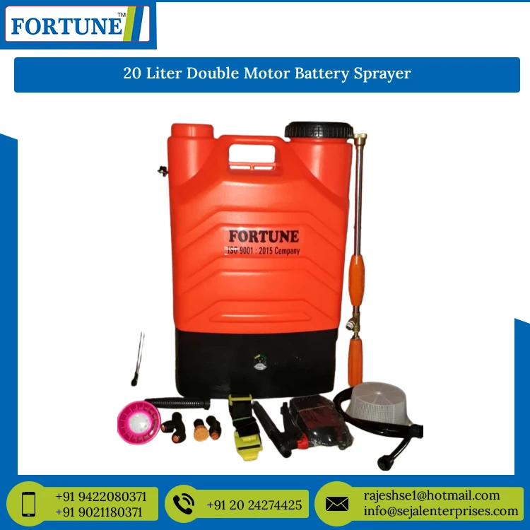 Globally Bulk Supply Agriculture Use Knapsack Agriculture Battery Electric 20L Double Motor Watering & Irrigation Sprayer