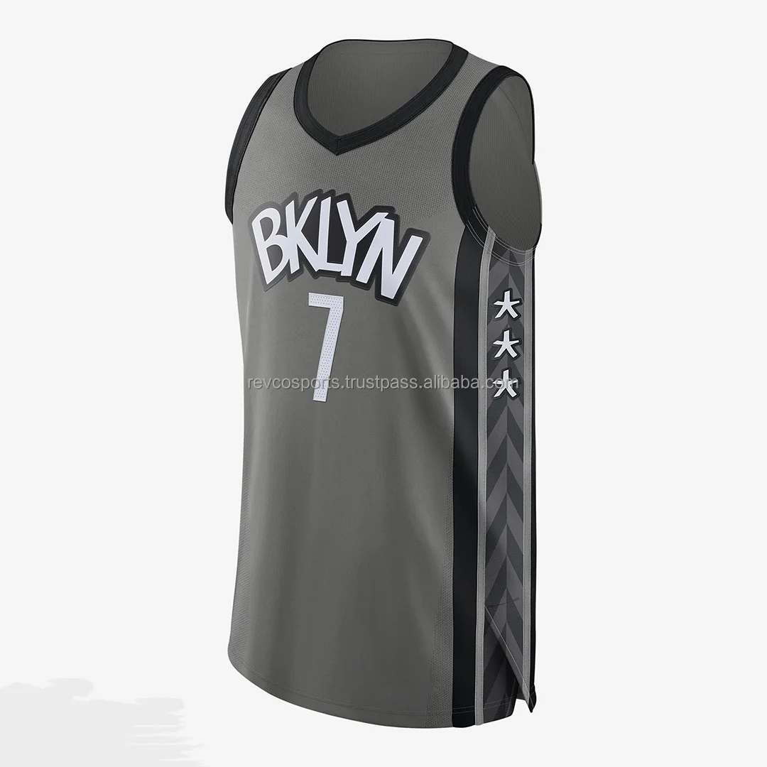 Basketball Jersey Silver Grey Sleeve Less V Neck Basketball Match Shirts Team Name Applique Embroidery Basket Ball Jerseys
