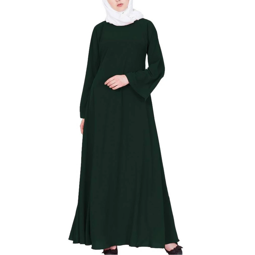 Best Selling Custom Made green dyed oversize Custom Wholesale Muslim Abaya For Ladies Casual Summer Plus Size blank abaya