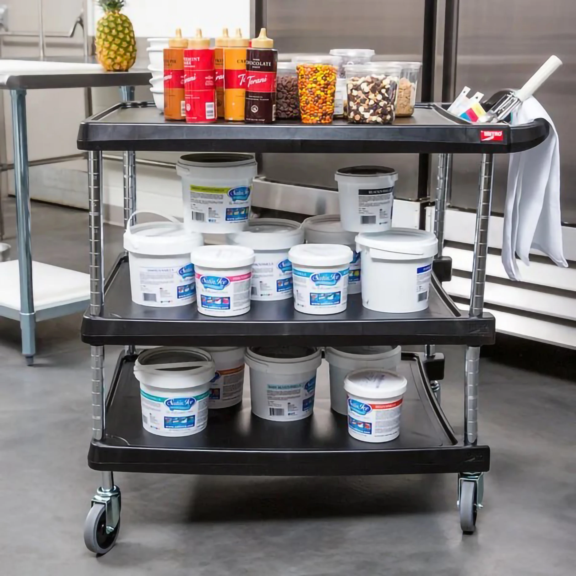 Top Grade Metro Shelves myCart Series 2-Shelf and 3-Shelf Utility Carts with Customized Multiple Layers