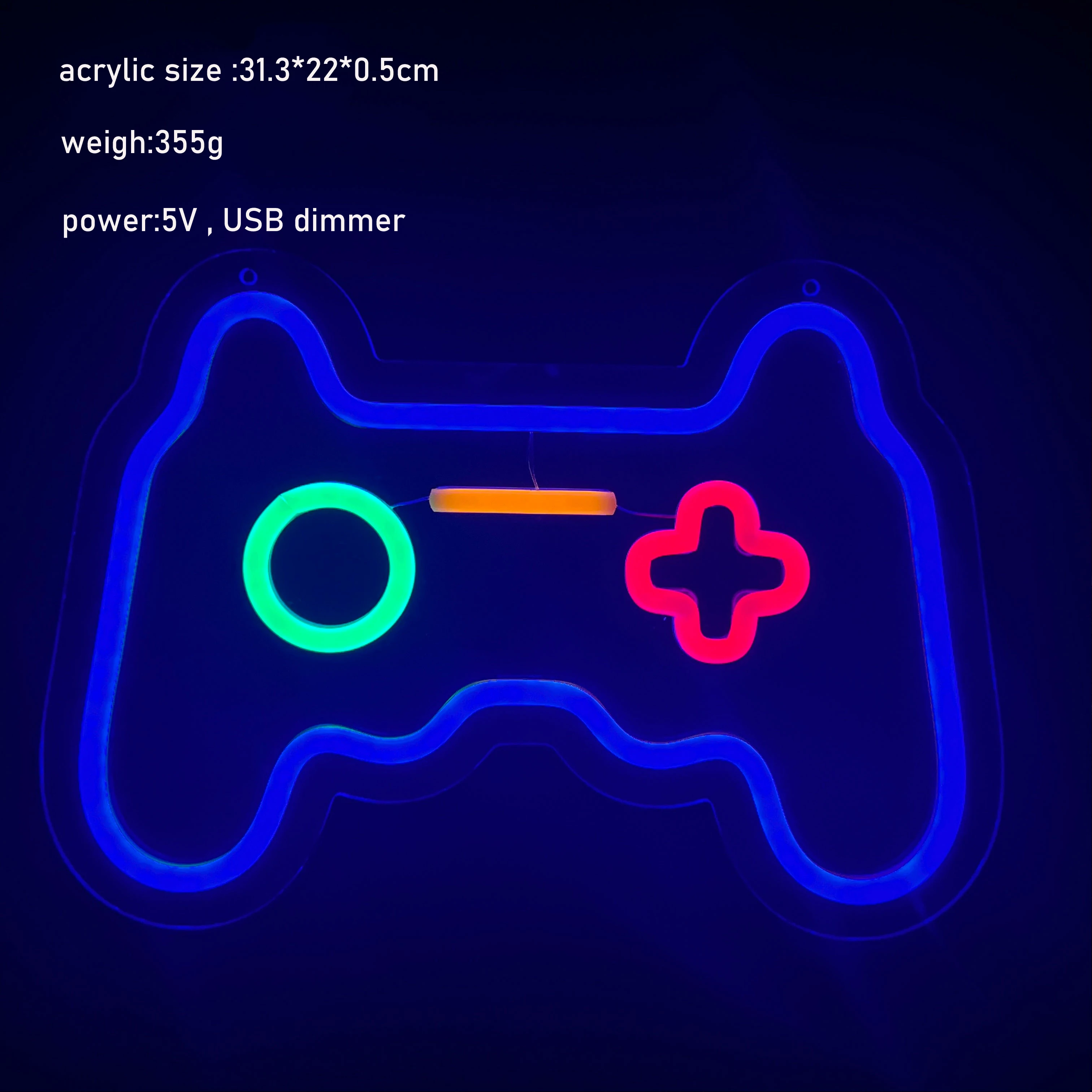 3D Visual Gift Rainbow design led neon sign game control led neon sign for wall decor