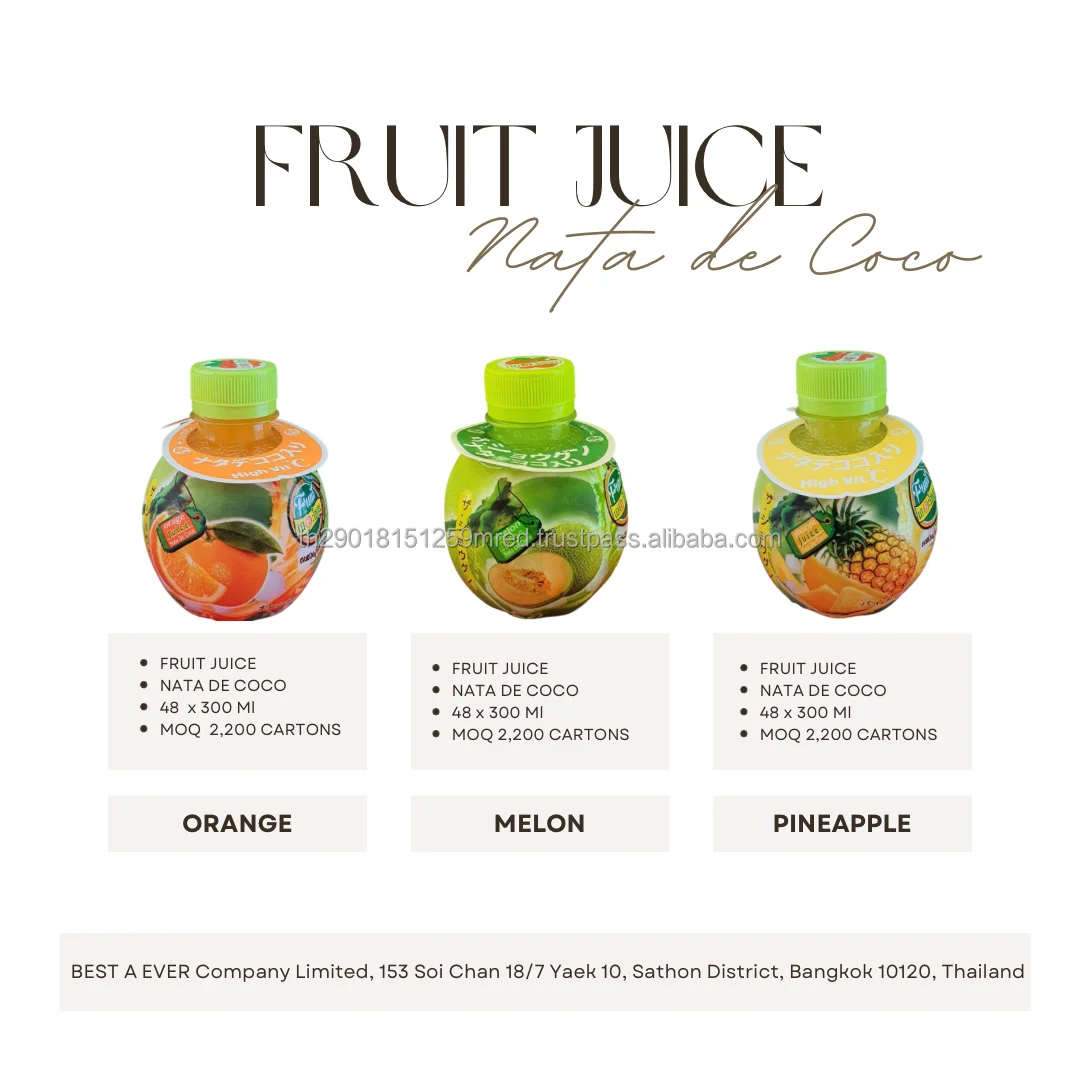 Strawberry Concentrated Beverage with Nata De Coco Product of Thailand by Captain iLee of BEST A EVER Company Limited