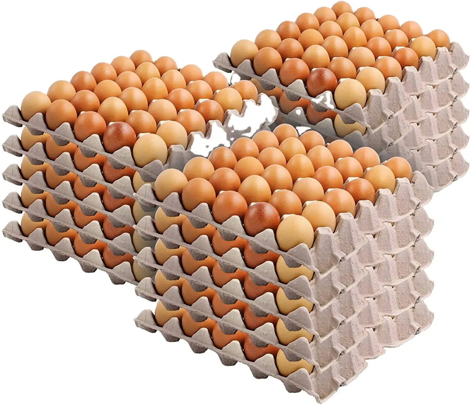 Коричневая и белая ферма свежие куриные столовые яйца