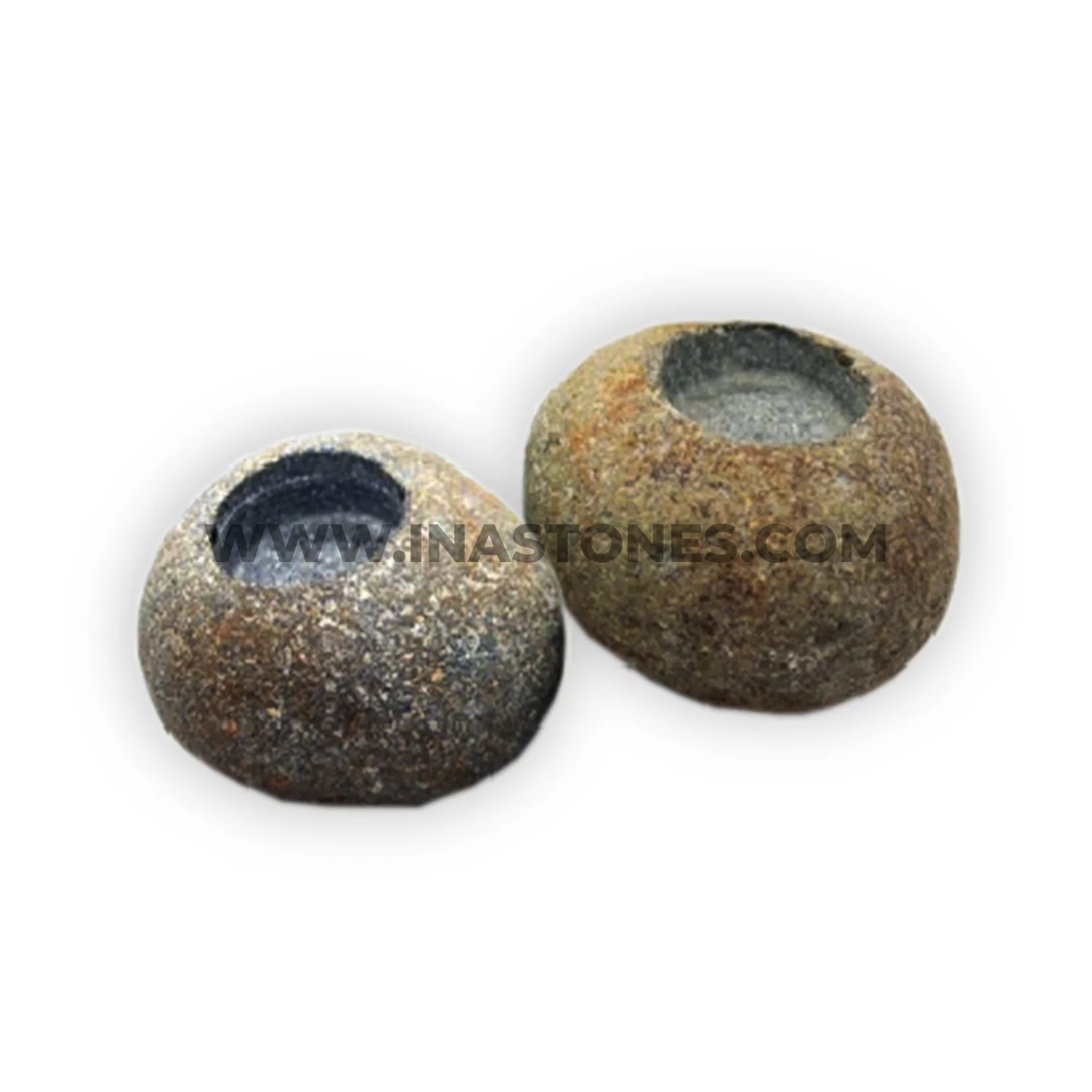 Подсвечник из натурального камня для внутреннего или наружного украшения, Индонезия