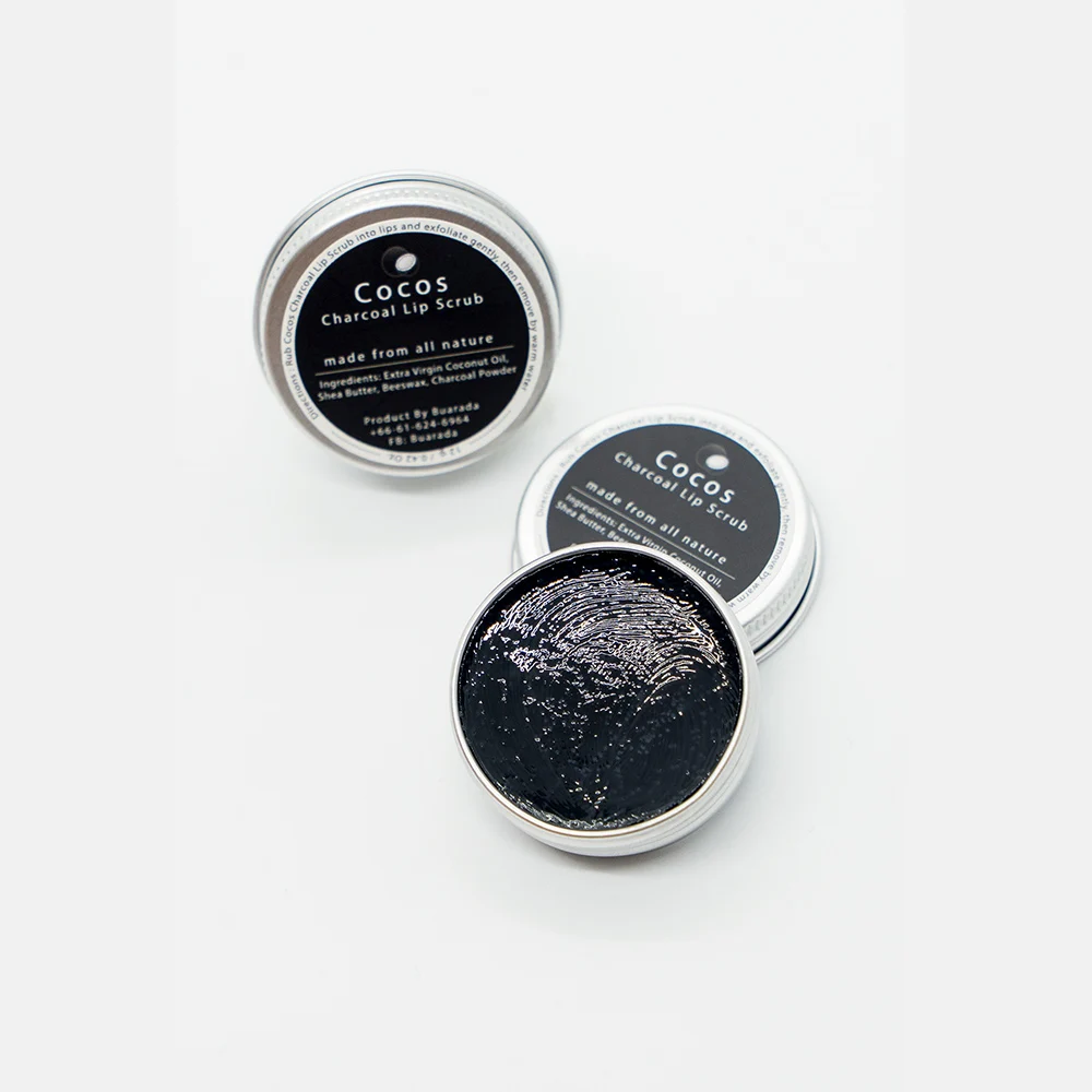 COCOS Charcoal Lip Scrub Thai Lips Care Thai Premium Quality Handcrafted