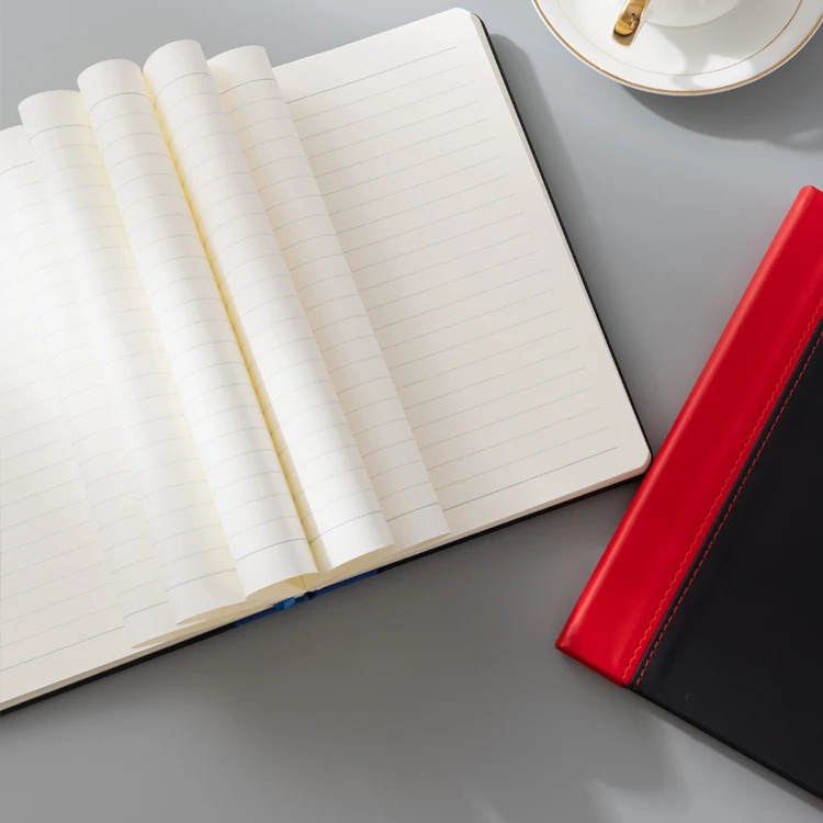 LABON Business Office Pu Leather Notebook Hardcover Elastic Band Journal With Ribbon