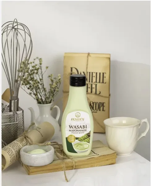 Homtiem Wasabi Mayonnaise 7.04 Oz (200g.) Vegan Non-GMO Egg-Free Gluten-Free Dairy-Free Squeeze Bottle