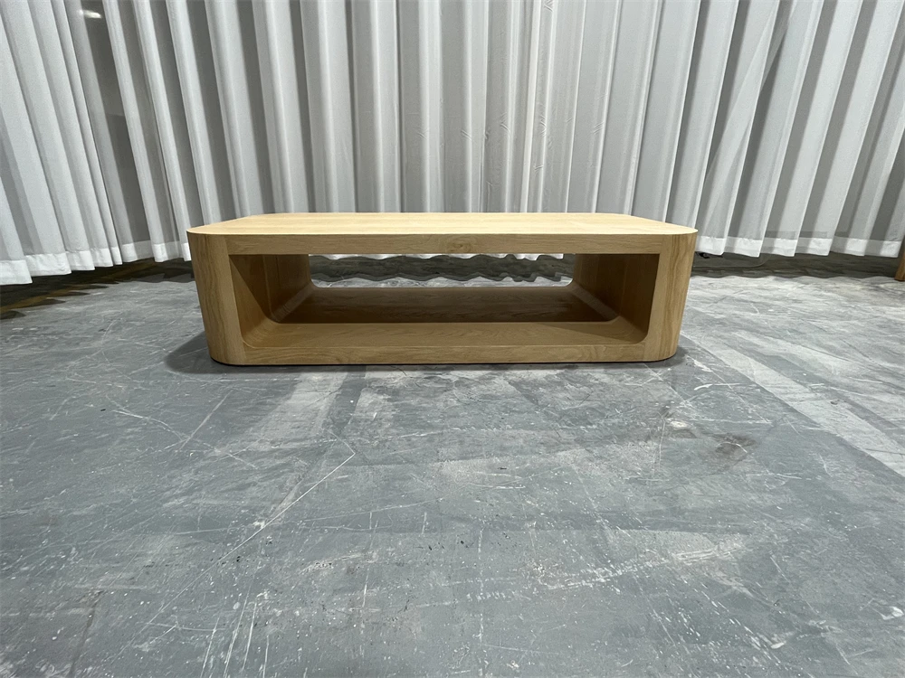 FERLY Modern American Style Living Room Furniture Wooden Coffee Tables Rectangular Solid Wood Coffee Table