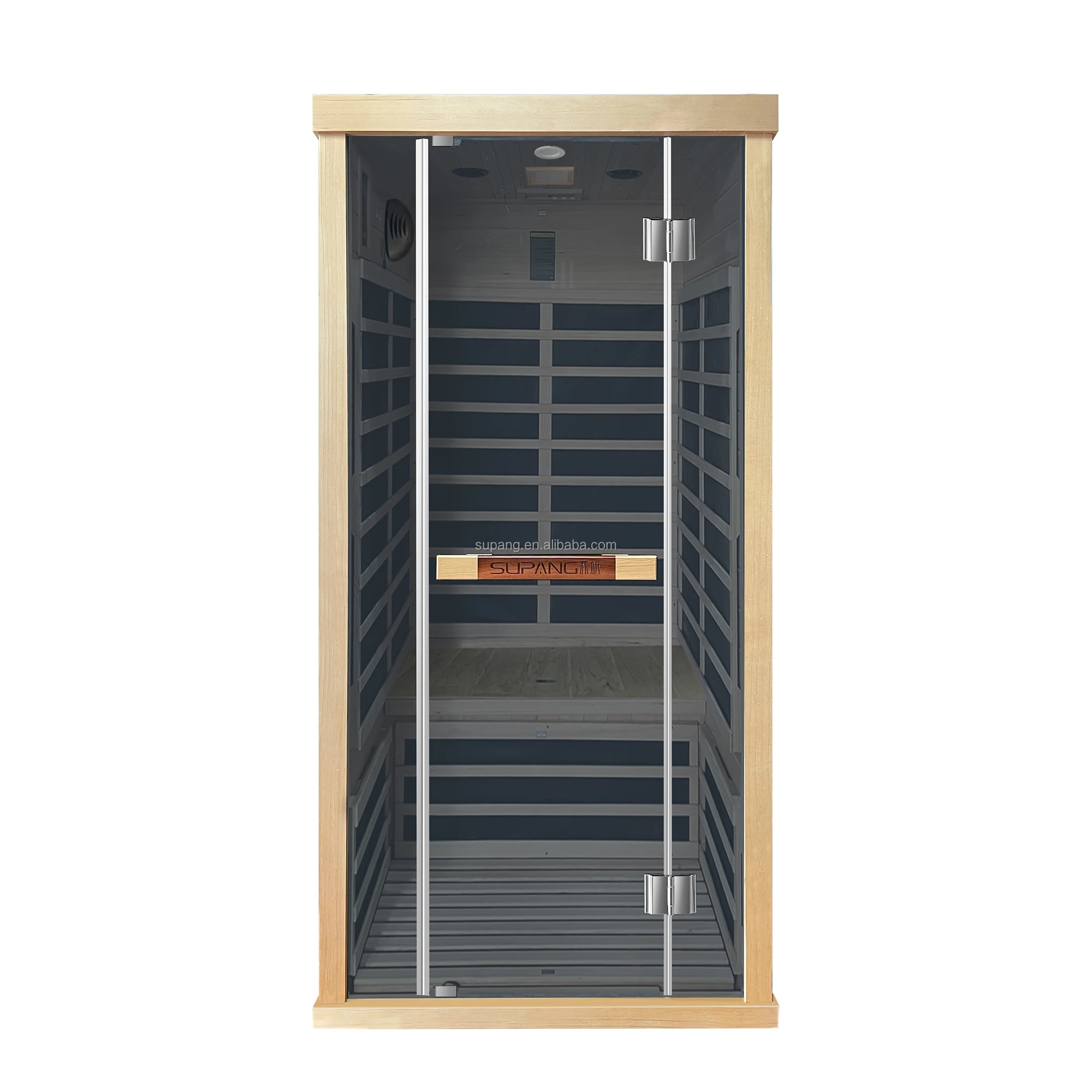 Classic Fashion Sauna 3-4 Person Sauna Room Wood hemlock  Infrared Sauna With Seven-color lamp