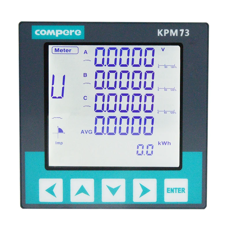 2023 Hot Selling volt/amp/hz/watt three phase LED digital panel multi function electronic energy meter with RS485 MODBUS