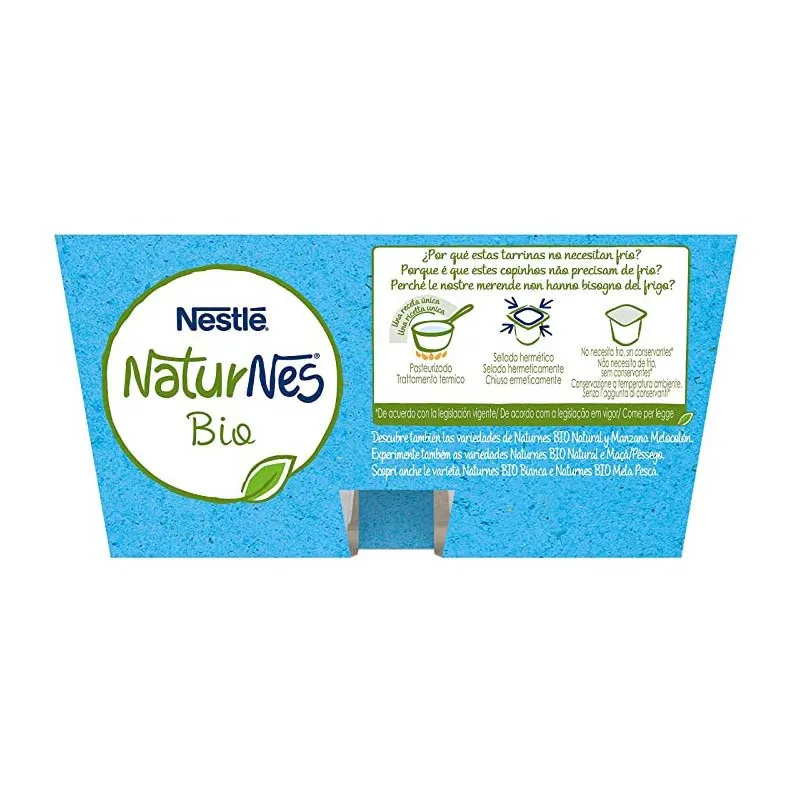 Nestle Naturnes Bio Tarrina Manzana-Pera y Membrillo 6 м 4x90 г-Nestle Cereales Vanille