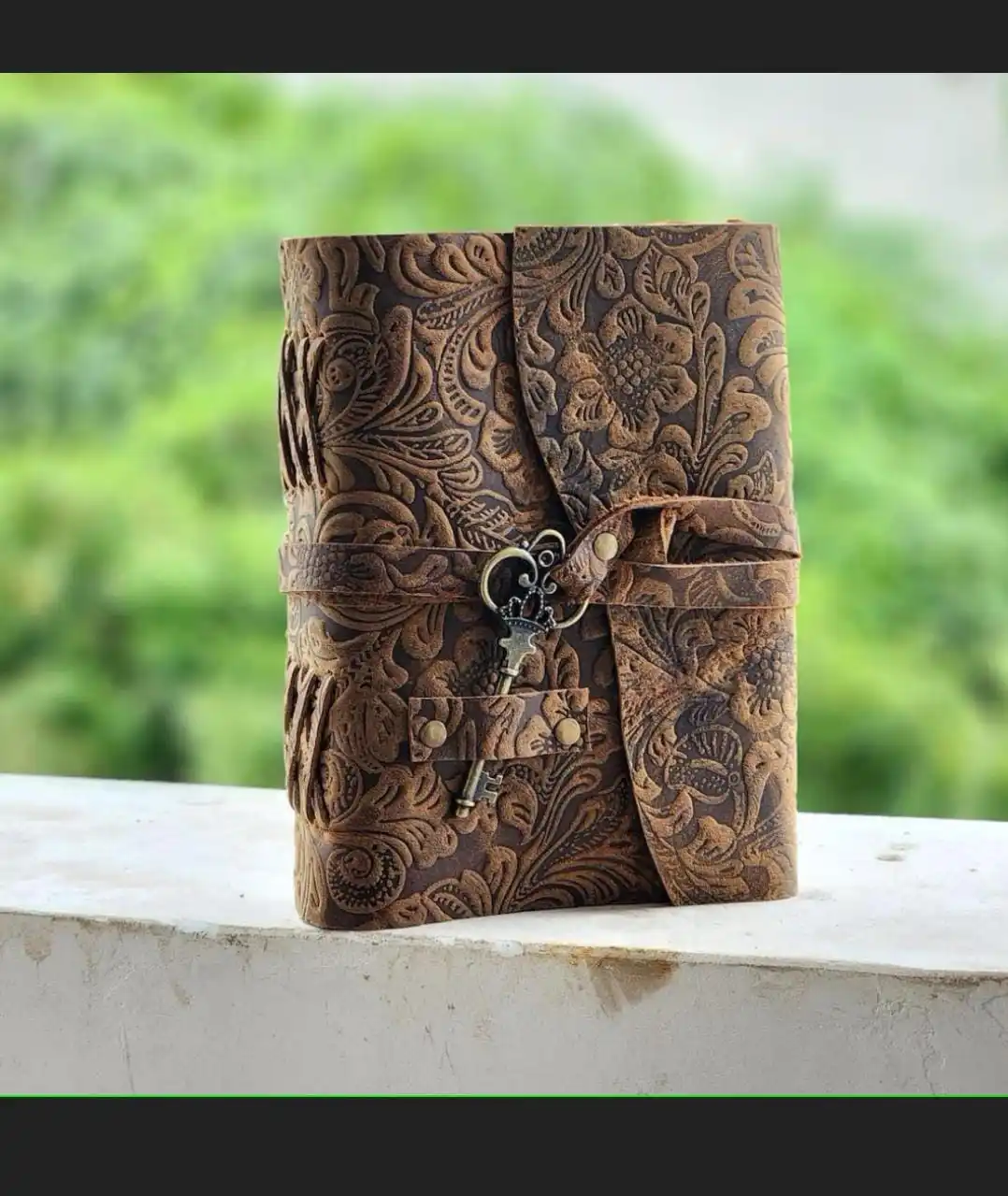 Leather Bound Vintage Journal Rustic Brown, Antique Deckle Edges Water colour Paper-Book of Shadows|SpellBook|Sketchbook