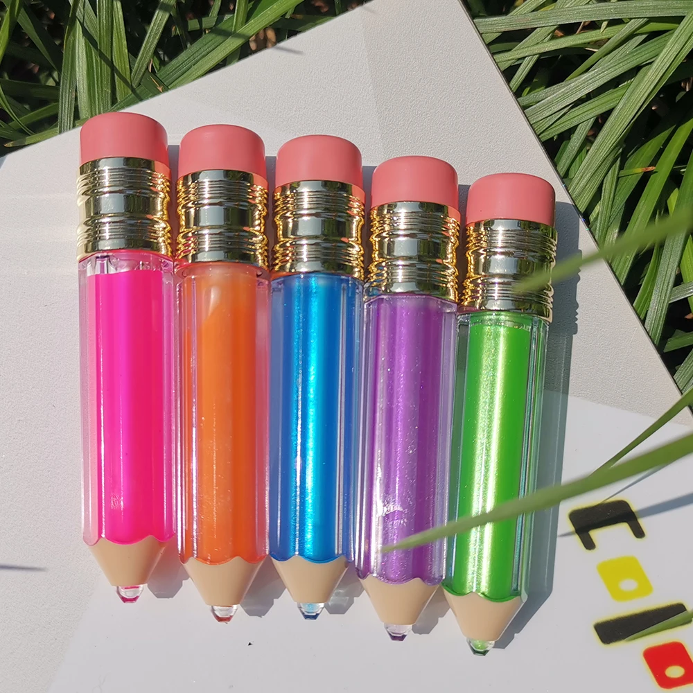 Best Seller Lipgloss Pink Private Label Custom Logo Tube Kids Macaron Color Spring Vegan Cute Pencil Lip Gloss Make Your Own