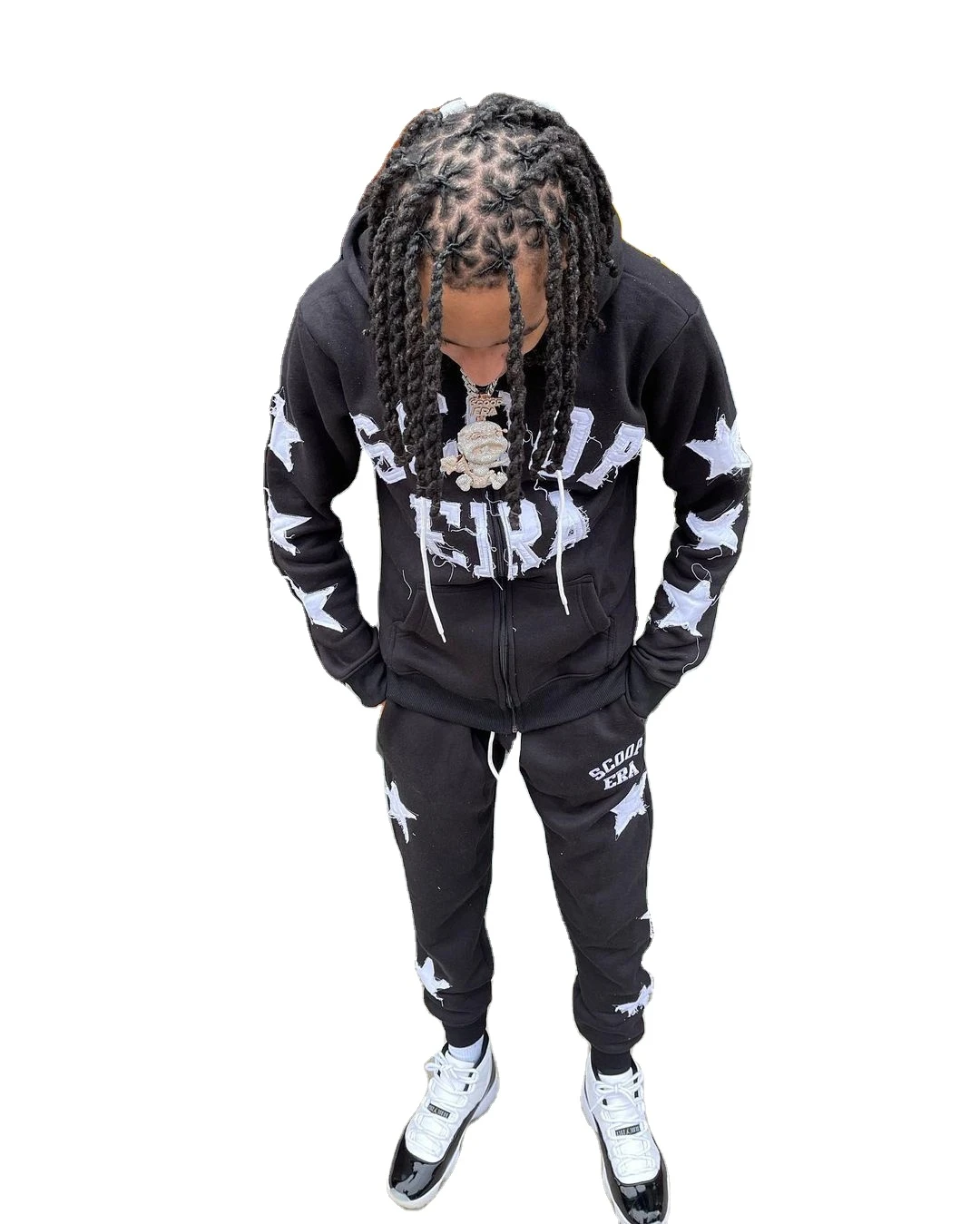 Custom Printed Logo Oversized Tracksuits Cotton Slim Fit Hoodie Scoopera Track Suit Men Sweatsuit Jogging Set Suit Tracksuit