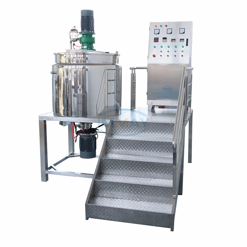 Hot sale industrial stainless steel 500L 1000L 2000L liquid cream tea juice syrup shampoo heating mixing tank mixer machine