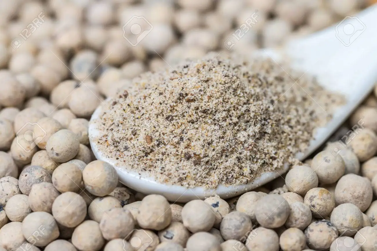 Hot sale white pepper 50kg bags pepper black and white good ingredients white pepper powder