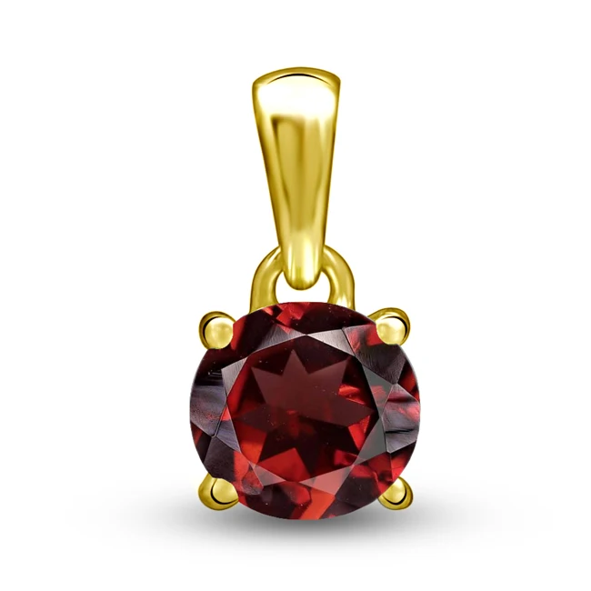 Custom Jewelry Fashion Women Custom Jewelry Silver 18K Gold Plated Smooth Mandarin Garnet Pendants