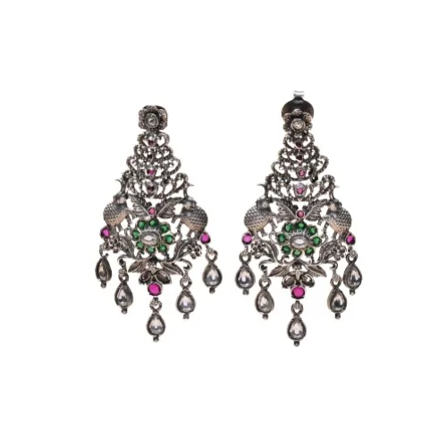 Блестящий слон узор пользовательский дизайн многоцветный камень шипованные серьги для девочек колледжа в качестве милого подарка по лучшей цене