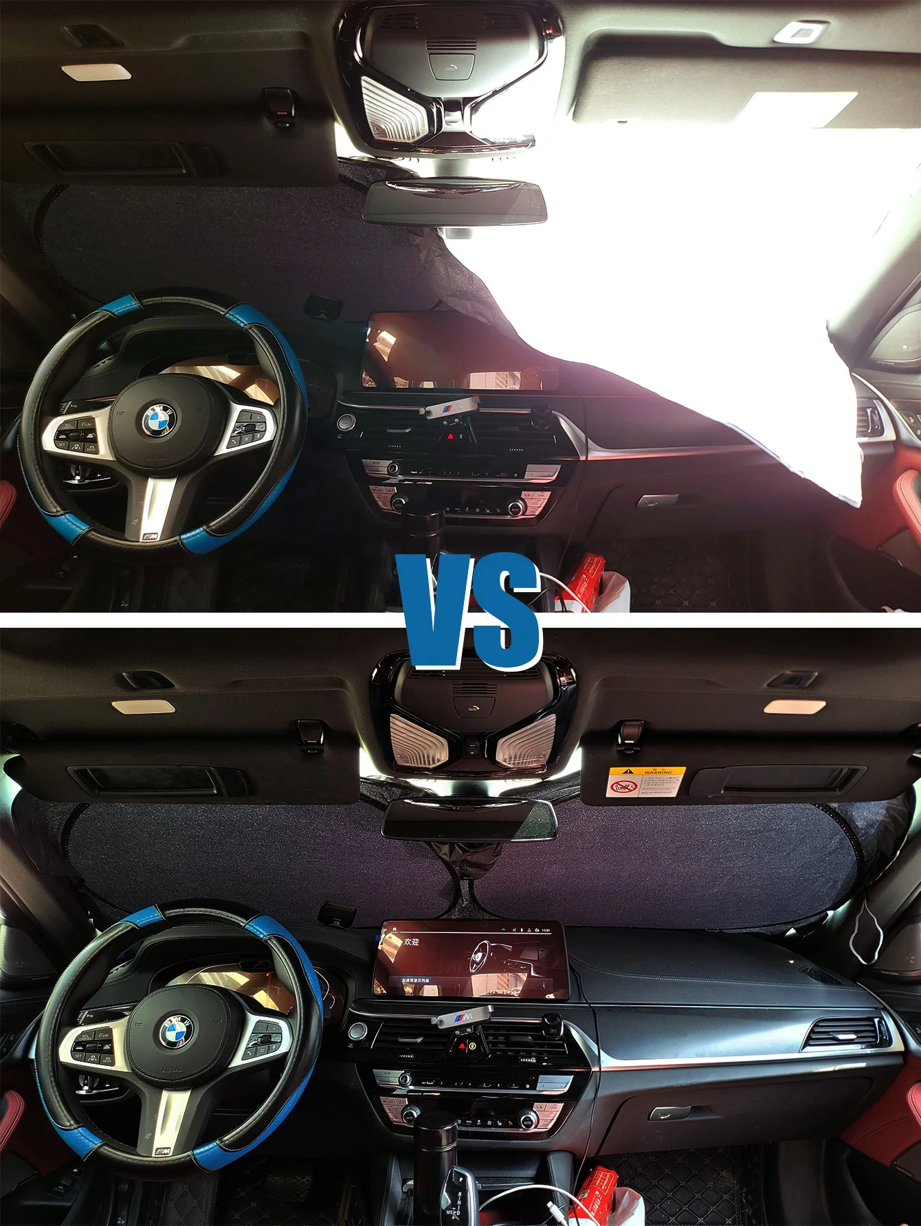 Logo Custom Car Sunshade Silver Coated Polyester Car Sunshade Windshield