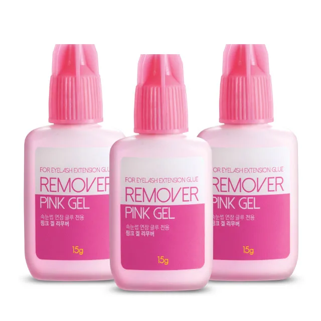 Lash Glue Remover Clear Pink Gel type 15g Most effective remover for eyelash extension made in Korea for sale Sky Glue Remover